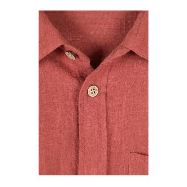 Mountain Warehouse Mens Palm Textured Short-Sleeved Shirt - Rust - 