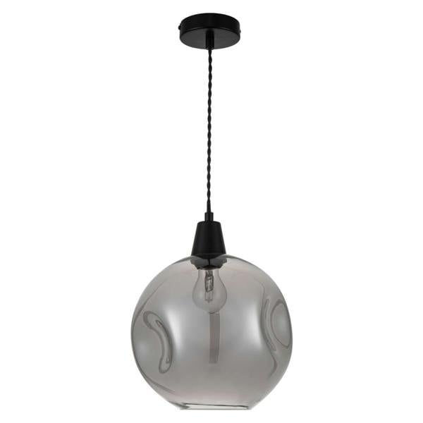 COSYLYTE Millfield Smoky Dimple Glass Pendant Light