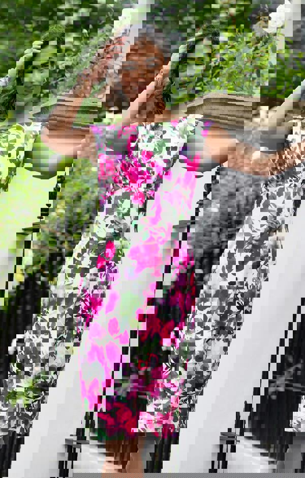 Alie Street London Pippa Shift Dress Petite - Fuchsia Florals