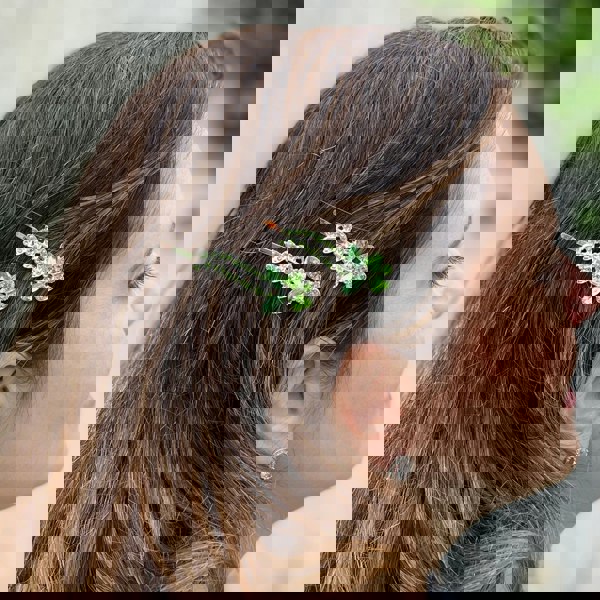 green hair slides green hair clips thick hair