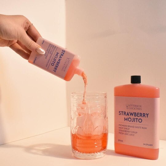Letterbox Cocktails Strawberry Mojito Mini Cocktail | Premium Letterbox Cocktail Gift (100ml)