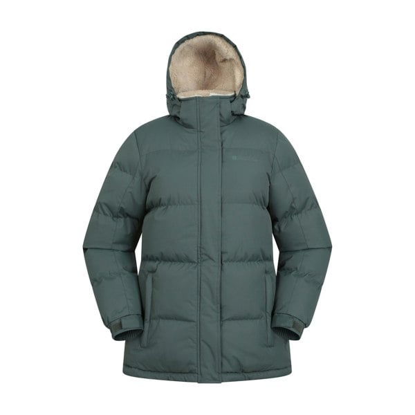 Mountain Warehouse Womens/Ladies Snow Borg Lined Padded Jacket - Khaki Green