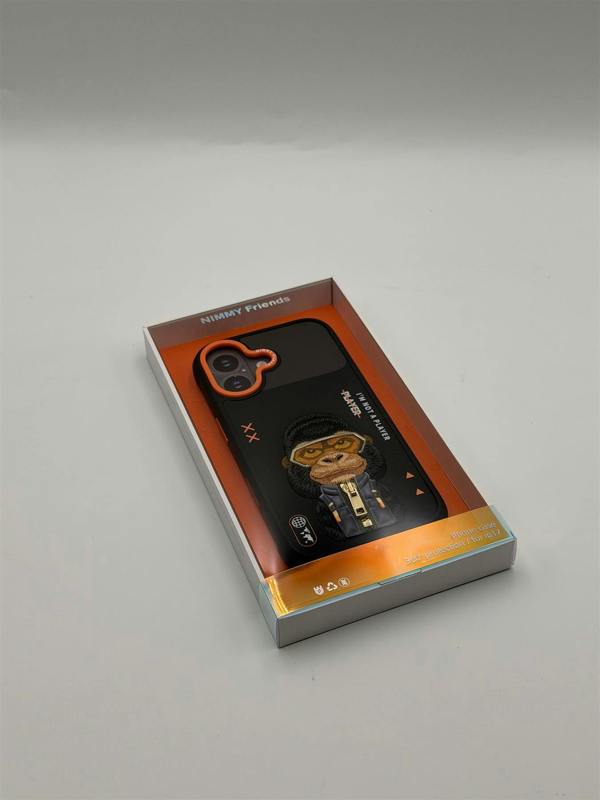 Nimmy Friends Nimmy Cool & Cute 2.0 Gorilla Case with MagSafe for iPhone 17 6.3" Black Orange - N-KMLL-IP17-016