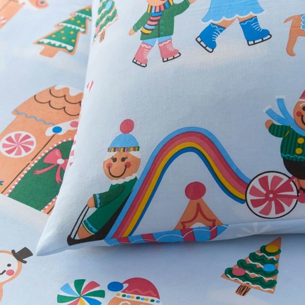 Gingerbread Village Christmas Bedding - Happy Linen Company