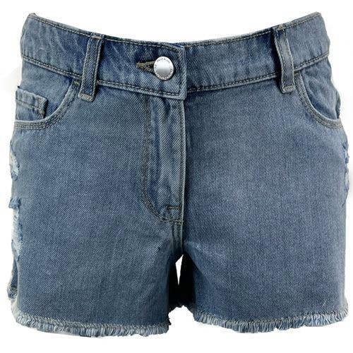 Girls Distressed Ripped Denim Shorts