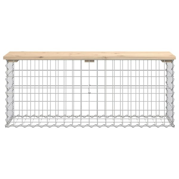 Berkfield Garden Bench Gabion Design 103x31.5x42 cm Solid Wood Pine