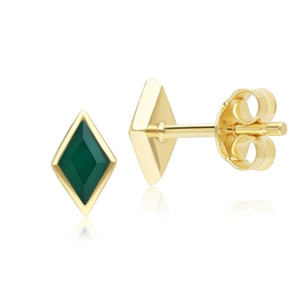 Gemondo Classic Chalcedony Stud Earrings in 9ct Yellow Gold