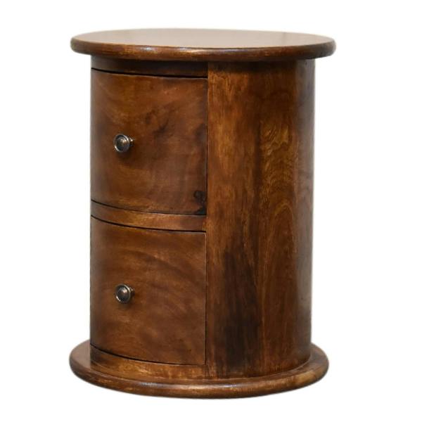 Artisan Furniture Solid Wood Mini Chestnut 2 Drawer Drum Chest