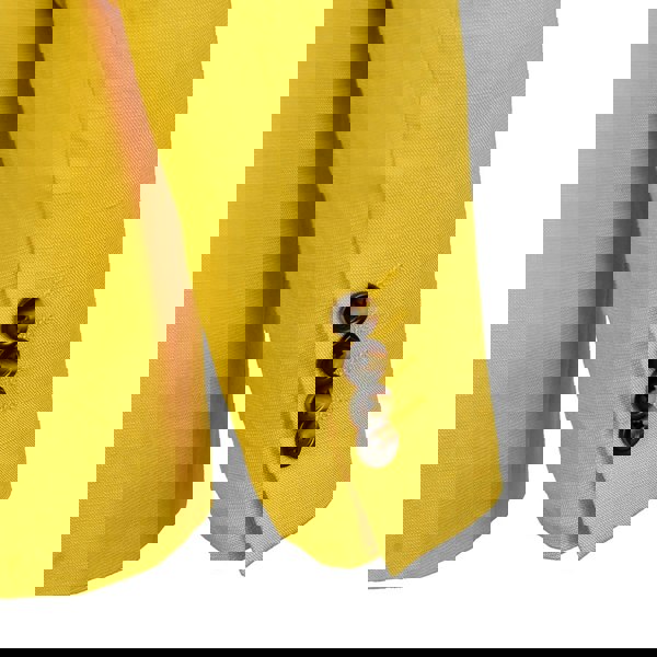 David WeJ Hugo Linen Double Breasted Suit Mustard