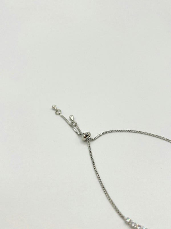 SVNX Double Ring Diamante Bracelet In Silver Colour - Gift Boxed