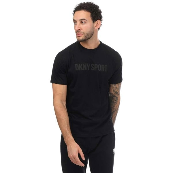 DKNY Mens Tonal Logo T-Shirt - Black