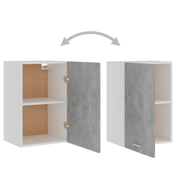 Berkfield Hanging Cabinet Concrete Grey 39.5x31x60 cm Engineered Wood