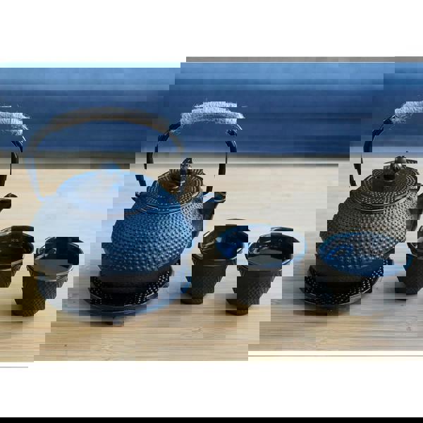 Gr8 Home Stovetop 5 in 1 Tetsubin Teapot Set Japanese Cast Iron 800ml Kettle Cups Tea Pot