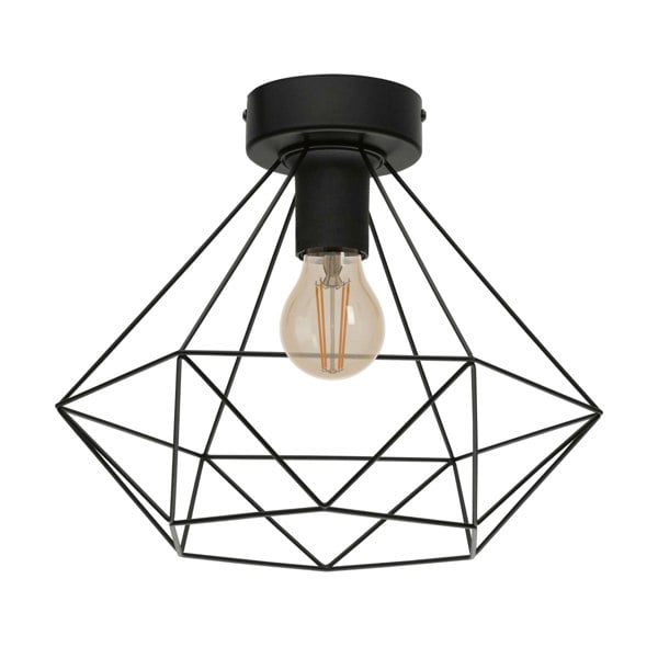 EGLO Tarbes 1-Light Black Geo Ceiling Light