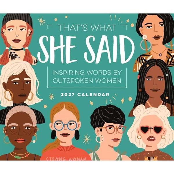 That's What She Said Desk Calendar 2027, Desk Calendars, Day To View, Lifestyle, Gift