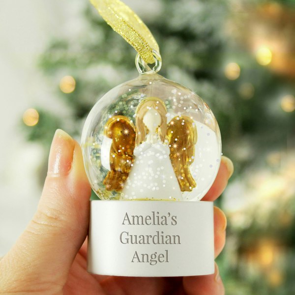 Personalised Memento Company Personalised Angel Message Glitter Snow Globe