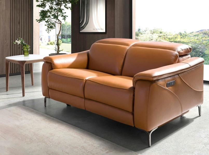 Angel Cerdá Relax sofa in brown leather 6180/6181