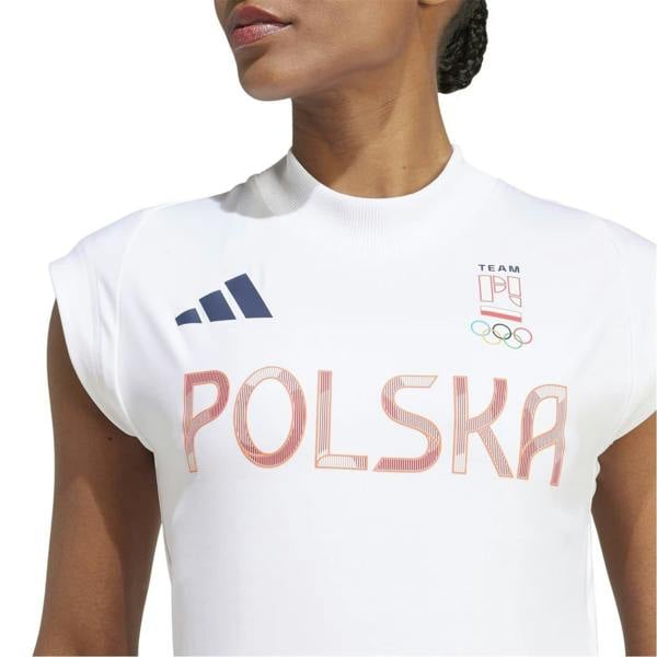 Adidas Womens/Ladies Olympic Poland T-Shirt - White - 