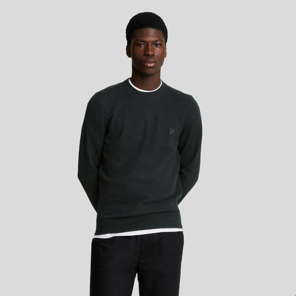 Lyle & Scott Tonal Eagle Lambswool Crew Neck Jumper