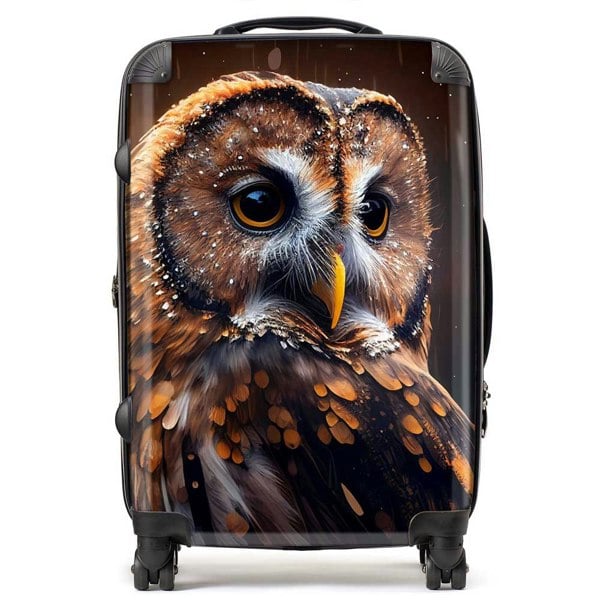 Warren Reed Tawny Owl Face Splashart Dark Background Suitcase