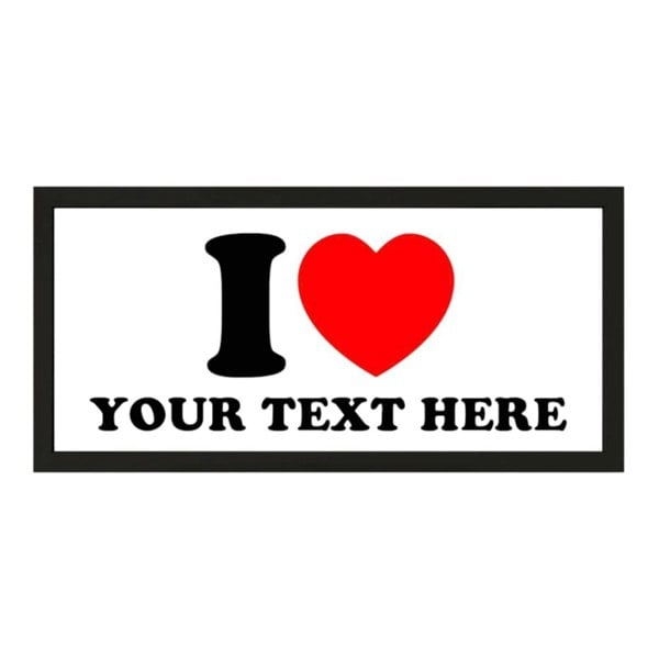 Personalised Wall Art Framed  I Love
