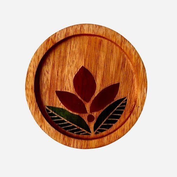 Batik Ying Mekar Mahogany Wood Coaster