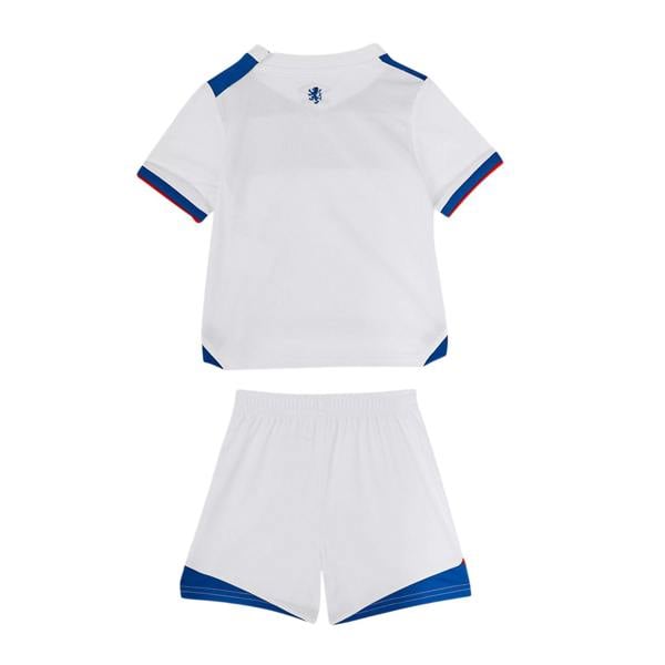 Umbro Baby 25/26 Rangers FC Away Kit - Brilliant White/Lapis Blue/Flame Scarlet - 