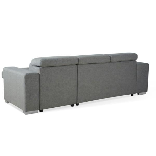 Furnishings For Less Astrix Grey Fabric Universal Corner 3-4 Seater Sofa Bed