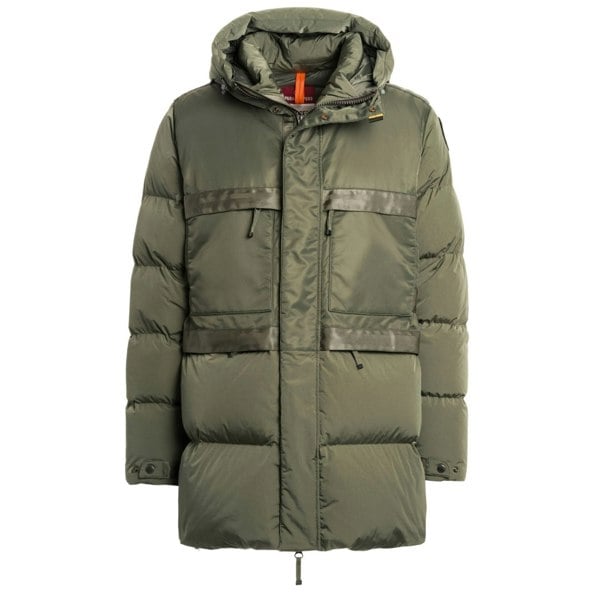 Parajumpers VENTURE PMJKRU02 610 THYME LONG HOODED DOWN JACKET Mens L