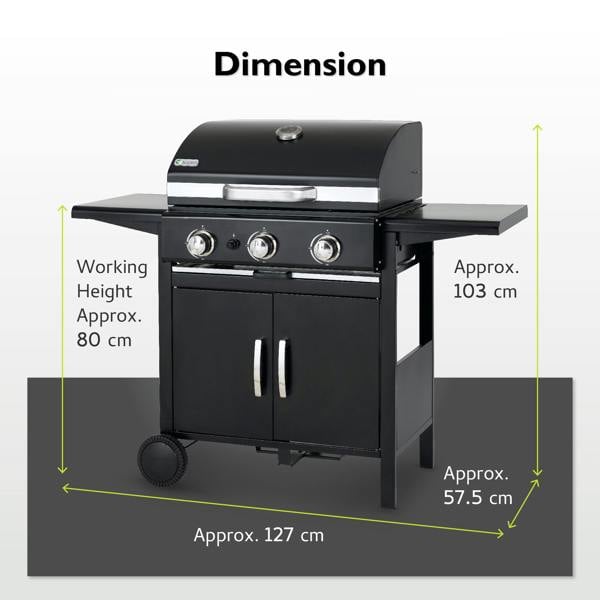 Tepro Mayfield 3 Gas Burner BBQ
