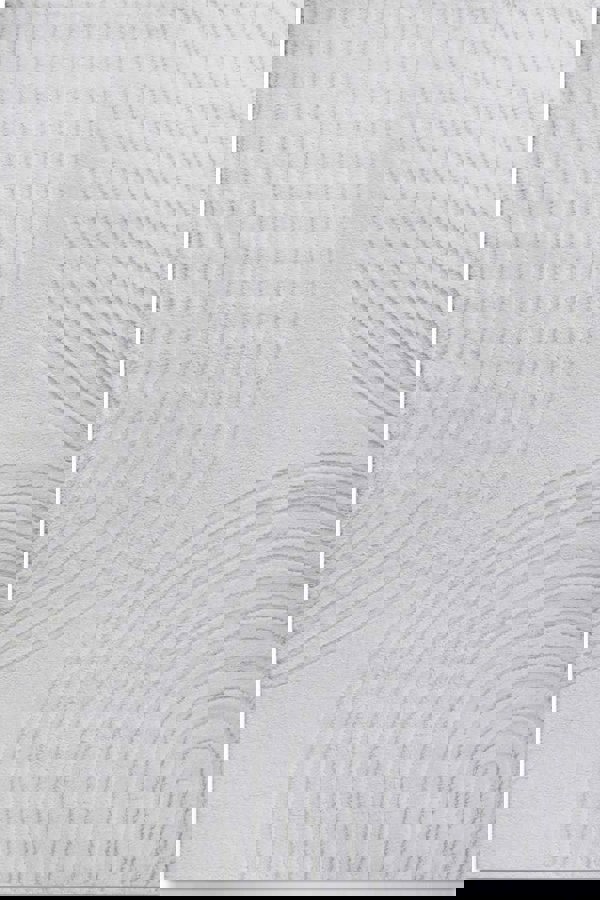 High Pile White Rug Pigment – Geometric Design