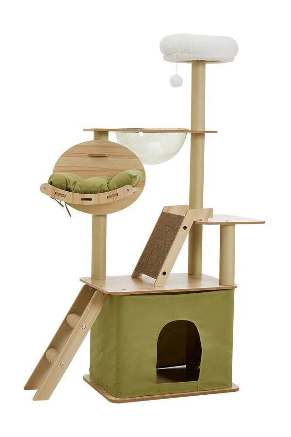 Living and Home Luxury Cat Tower Set with Scratching Board