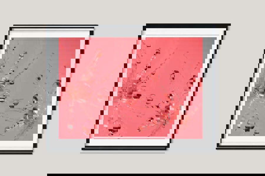 pink framed art print for modern decor