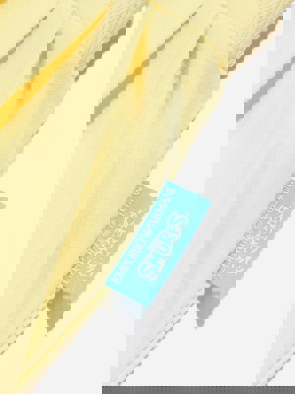 Emporio Armani Boys Smurf Logo Shorts in Yellow