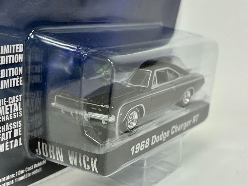 MCSlots John Wick 1968 Dodge Charger RT Black 1:64 Scale Greenlight 44930E