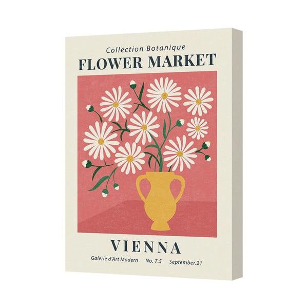 Benjamin Tate Design Floral Canvas Wall Art Flower Market Vienna Botanical Poster