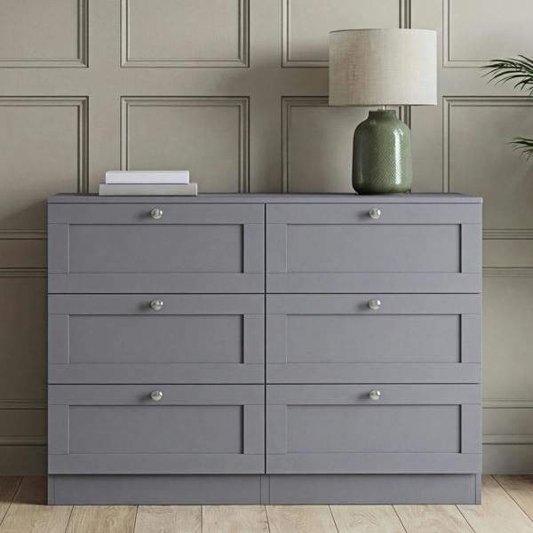 Vida Designs Altino 6 Drawer Chest, Black