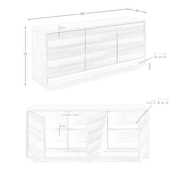 Angel Cerdá Walnut Sideboard 3293