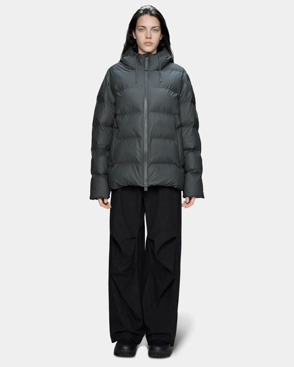 Rains Alta Unisex Puffer Jacket - 153 Dark Grey