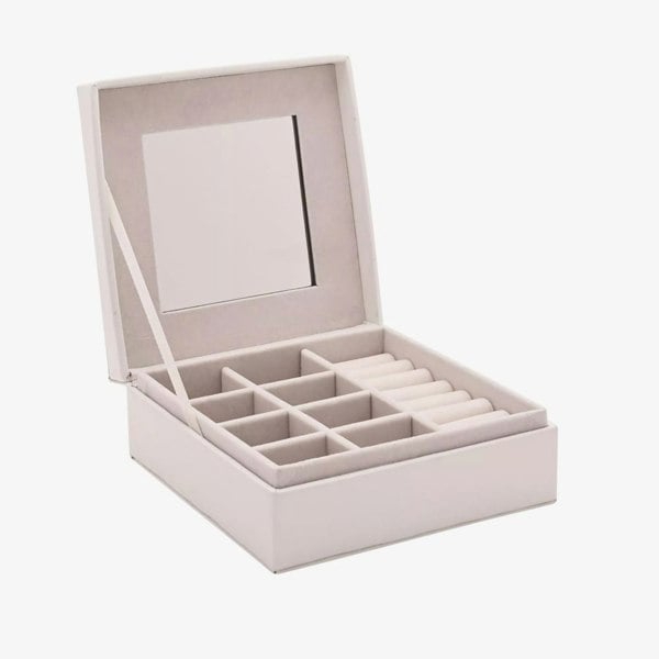 T. H. Baker Sophia White Square Jewellery Box SP3342W