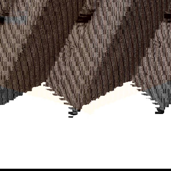 SQUAREBOXX Dylan Jumbo Cord 4 Seater Fabric Corner Sofa in Chocolate