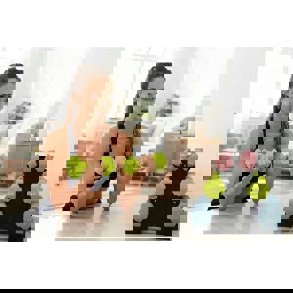 Gr8 Home 12kg Hex Dumbbell Set with Storage Stand