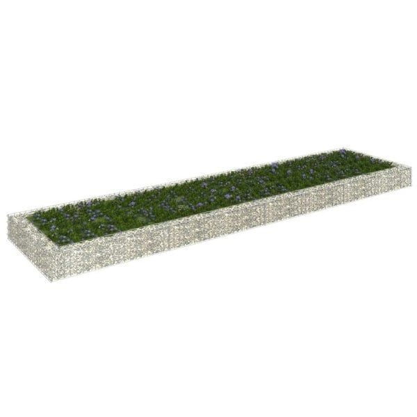 Berkfield Gabion Raised Bed Galvanised Steel 400x100x20 cm