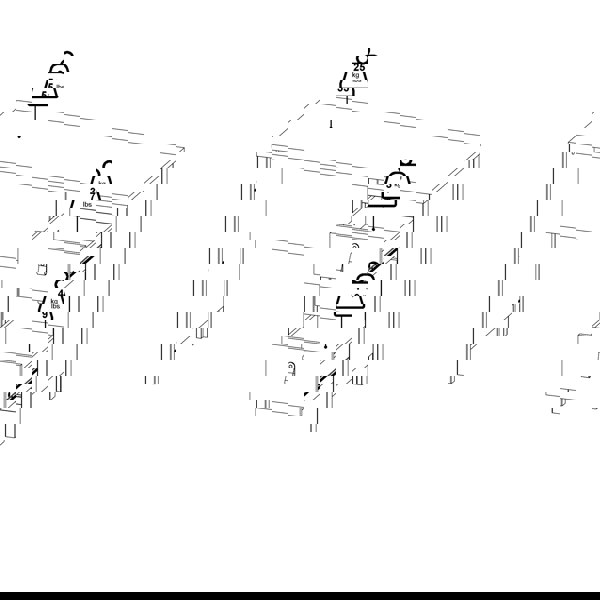 Furniture To Go Barcelona Desk 3 drawers Matt Black