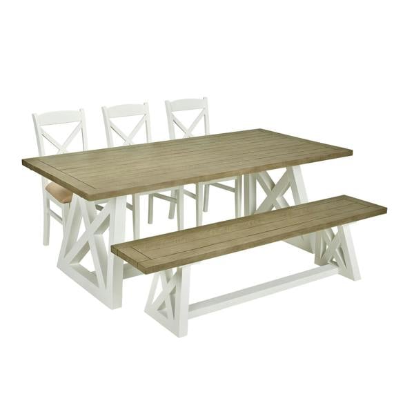 Statement Furniture Oxford Bench Wooden Dining Bench Seat