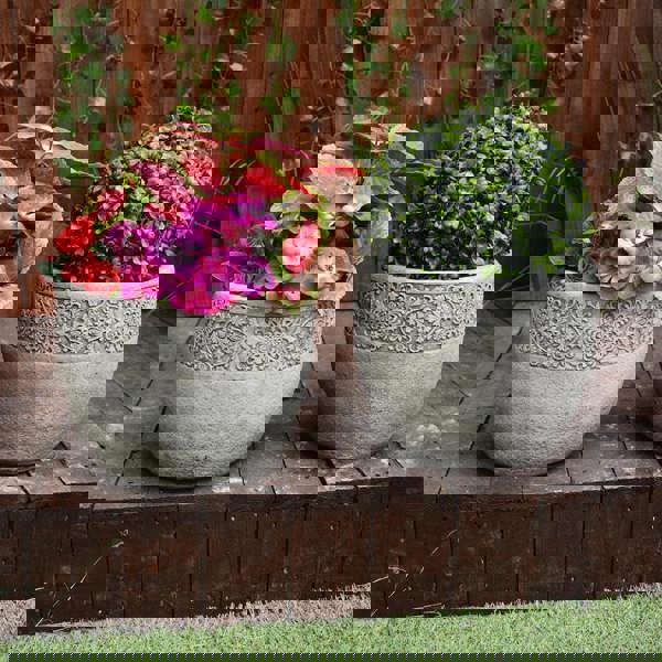 Pair of Small size Lace Flowerpots