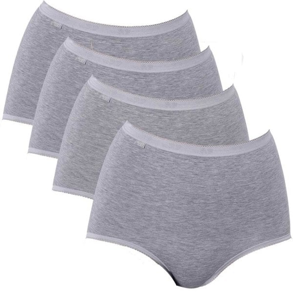 Sloggi Basic 4 Pack Maxi Brief, Grey Melange