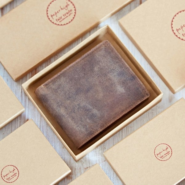 Paper High Buffalo Leather Billfold Wallet