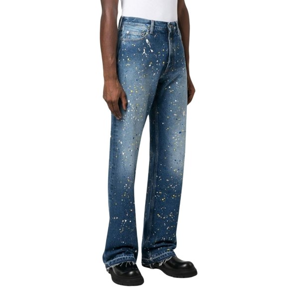 Off-White Paint Relax Slim Fit Blue Jeans W29 / 32L