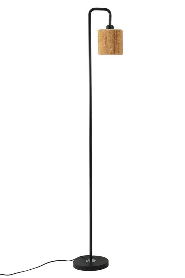 Living and Home Modern Cylindrical Rope Floor Lamp